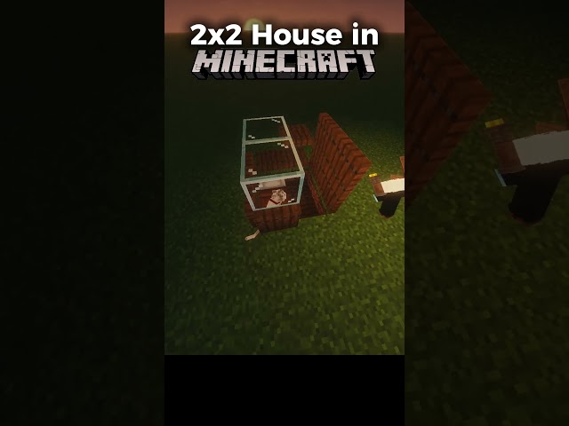How to build a 2x2 house in Minecraft #minecraft #shorts #tutorial
