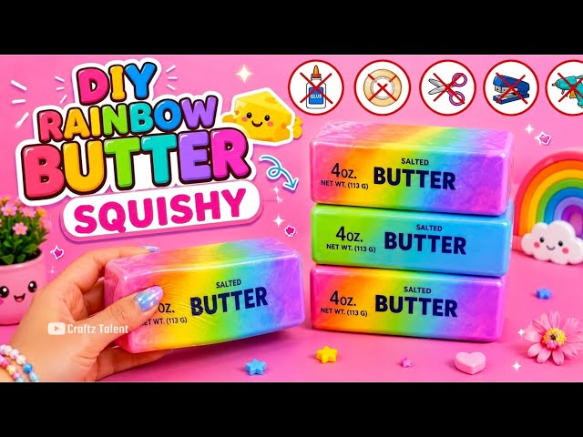 How to make viral rainbow butter at home 😱😳 Paper craft / Easy ideas / DIY project/ art and craft