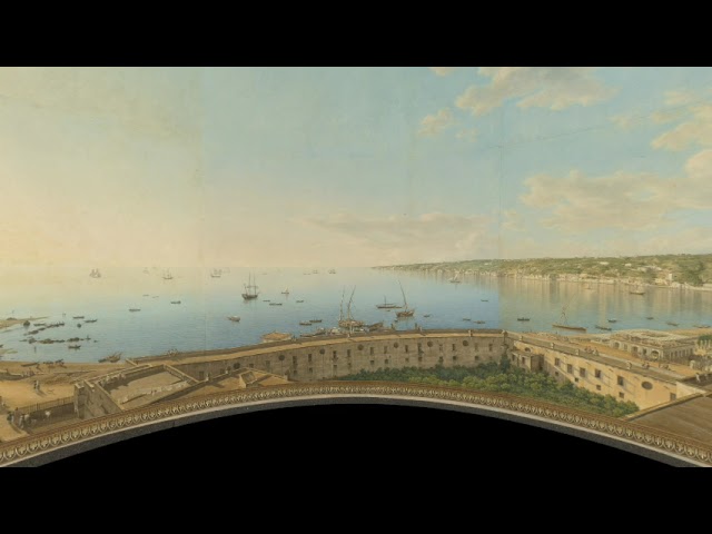 Bay of Naples Panorama, 1791 (silent, still image)