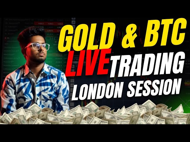 TRADING LIVE | LONDON SESSION | GOLD & BITCOIN | JAN 21 | DAY 1| Small capital