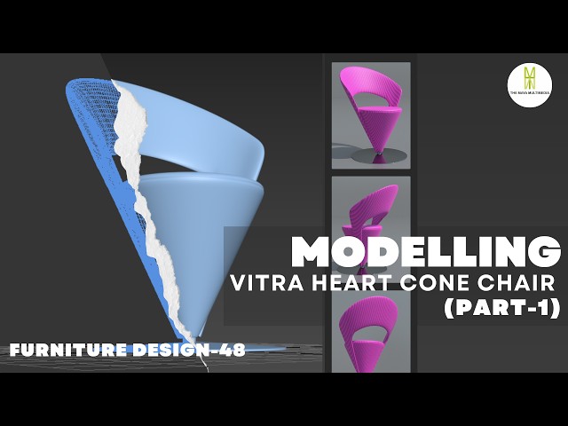 MODELLING OF VITRA CHAIR IN 3DS MAX (PART-1) | MODELLING FURNITURE DESIGN IN 3DS MAX | DESIGN-48 |