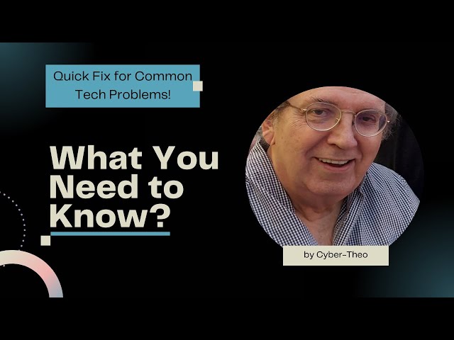 Quick Fix for Common Tech Problems!