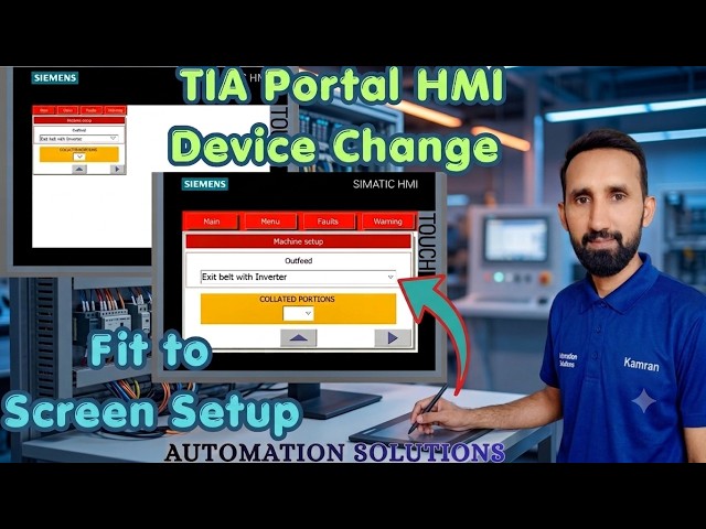 TIA Portal HMI Project File Device Change + Fit to Screen Setup Procedure || 2026