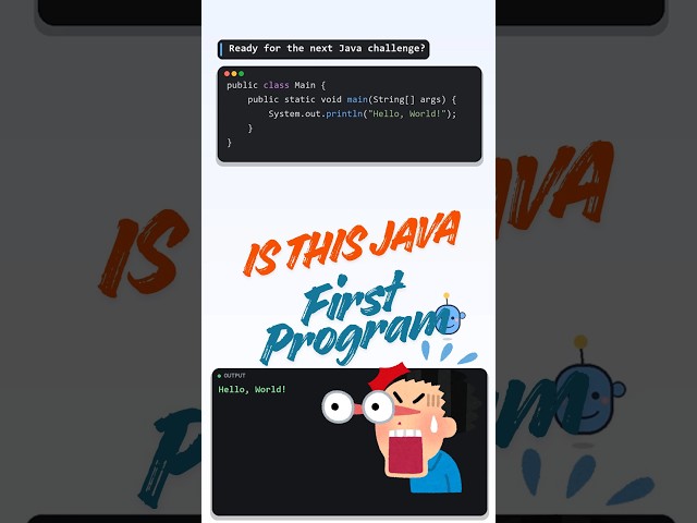 Hello World in Java ☕ | First Java Program for Beginners | Java Basics | Ligash