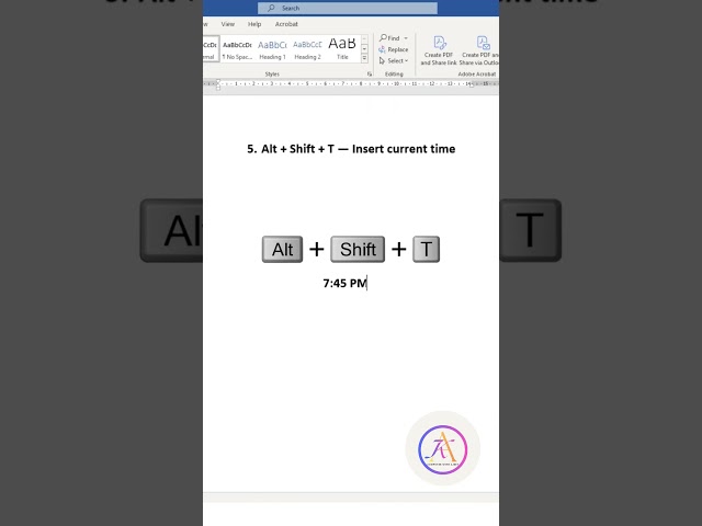 5 Secret Microsoft Word Shortcuts You Didn't Know! ⌨️ #shorts