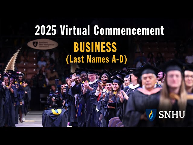 Virtual Commencement: Business (Last Names A-D), Saturday, Dec 13 at 3pm ET
