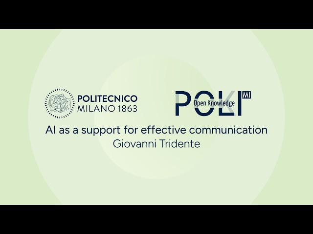 AI as a support for effective communication (Giovanni Tridente)