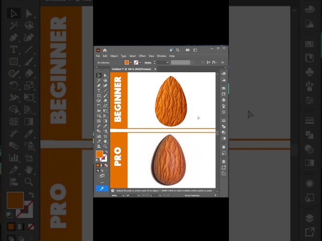 Create the Most Realistic 3D Almond Like a Pro Illustrator Tutorial #illustrator #photoshop #artist