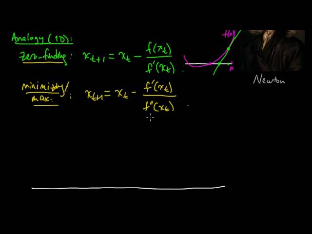 (ML 15.1) Newton's method (for optimization) - intuition