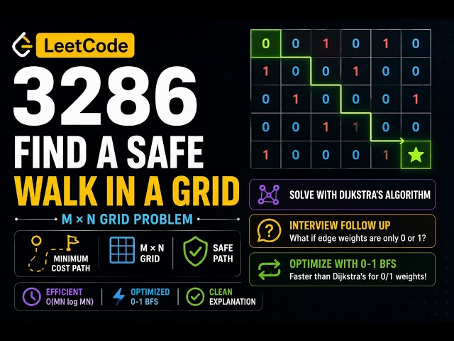 LeetCode 3286: 0-1 BFS to Dijkstra & The follow up Interview Question
