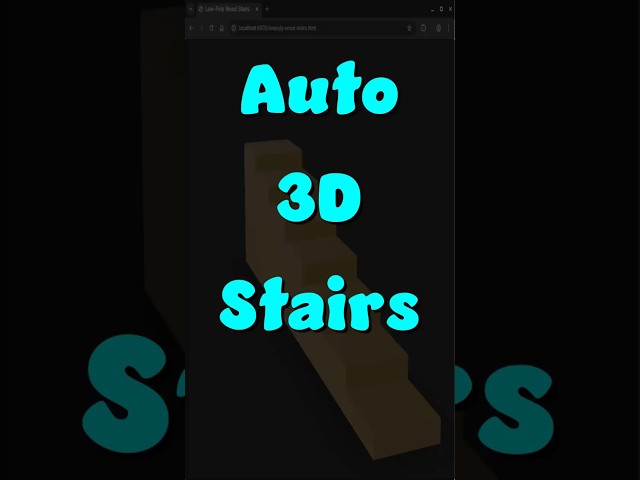 3D Wood Stairs in Blender with Python in Seconds!