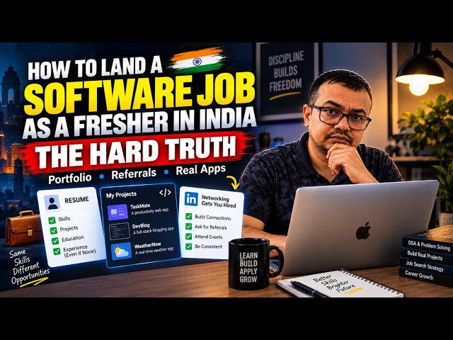 How to Land a Software Engineering Job as a Fresher in India (The Hard Truth) 🇮🇳💼