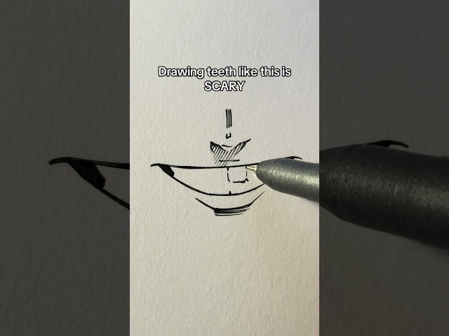 Drawing teeth like this is SCARY || Jmarron