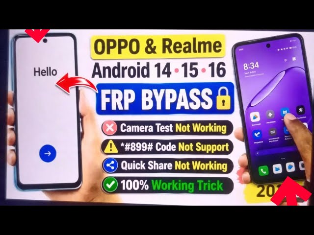 Oppo Frp Bypass Android 16 (Latest Update 2027) New Method | Android 15, 16 Frp Bypass All Models