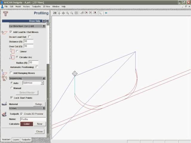 ARTCAM operating video - Profile Cut Bridge