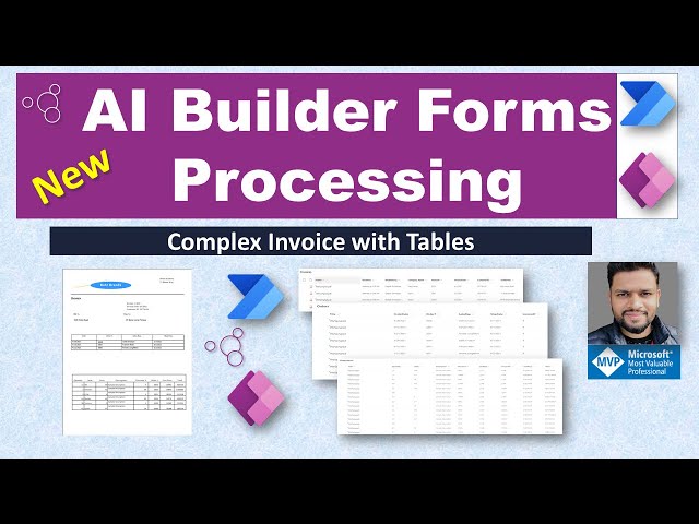 Power Platform AI Builder tutorial - Processing form with Complex Tables