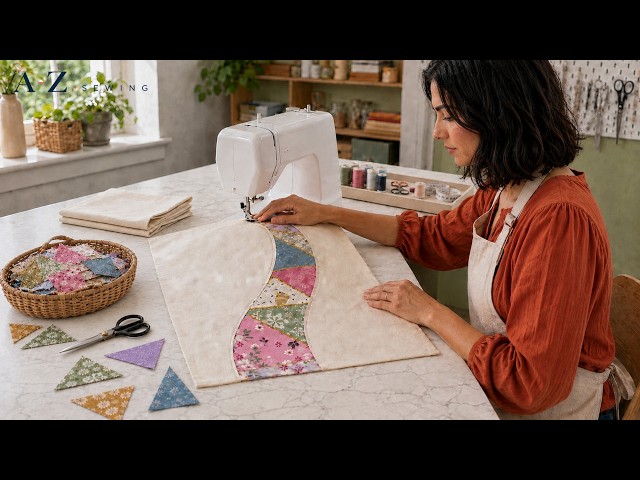 Cut Fabric Scraps into Triangles and Sew This Stunning Patchwork Tote!