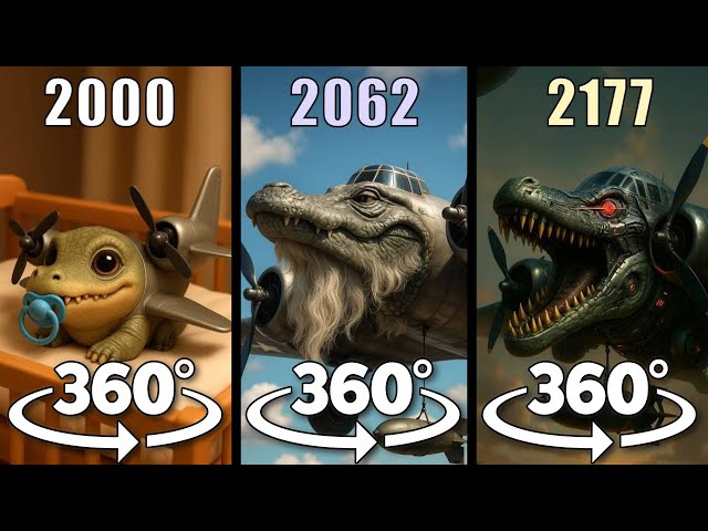 Evolution of Bombardino Crocodilo 360° VR