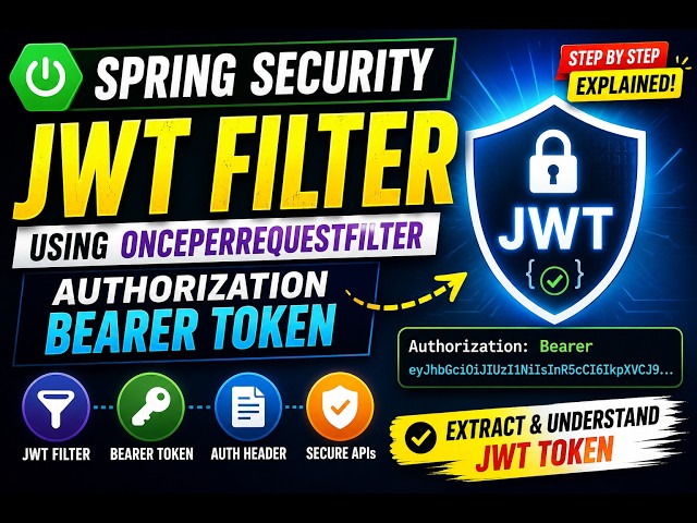 JWT Filter in Spring Security | Extract Authorization Bearer Token Using OncePerRequestFilter