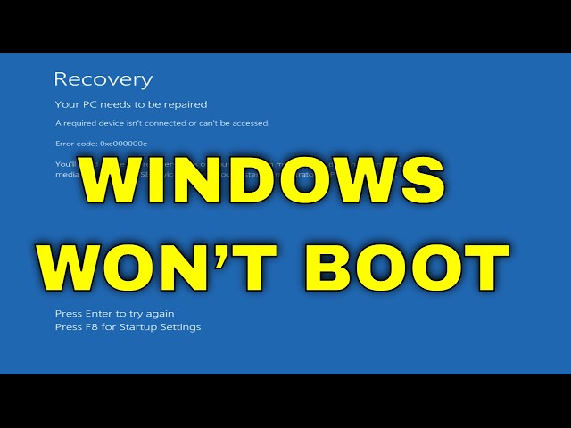 How to Fix Blue Screen Error Code 0xc000000e (Windows 10)