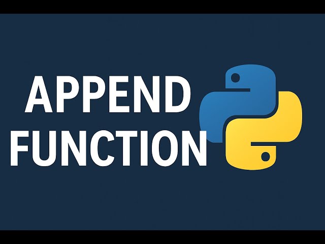 Python Append Function Explained | Easy Python Tutorial