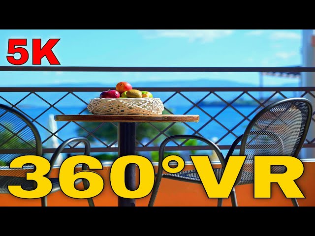 360° VR Hotel Room Tour in Evia Island Edipsos Euboea Travel Vlog Greece 5K 3D Virtual Reality HD 4K