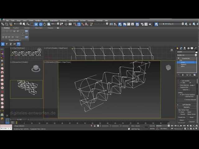 Folding 02: Folding based on spline lines in 3ds max