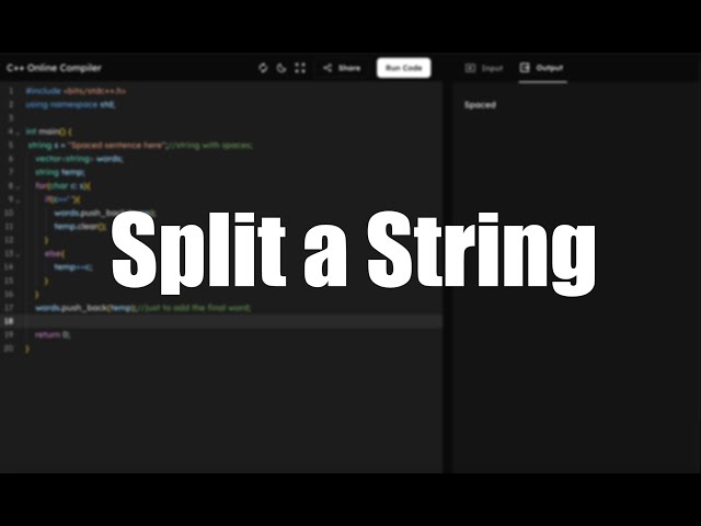 Split string into words