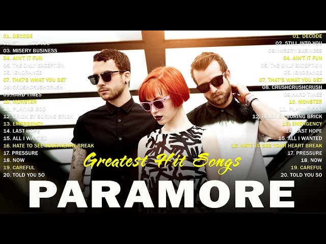 P A R A M O R E Greatest Hits Full Album ~ Best Songs Of P A R A M O R E ~ Pop Punk Playlist