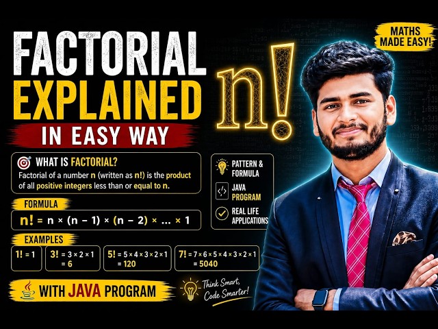 Factorial Number in Java | Java Interview Question | Placement Coding Question for Freshers 2026