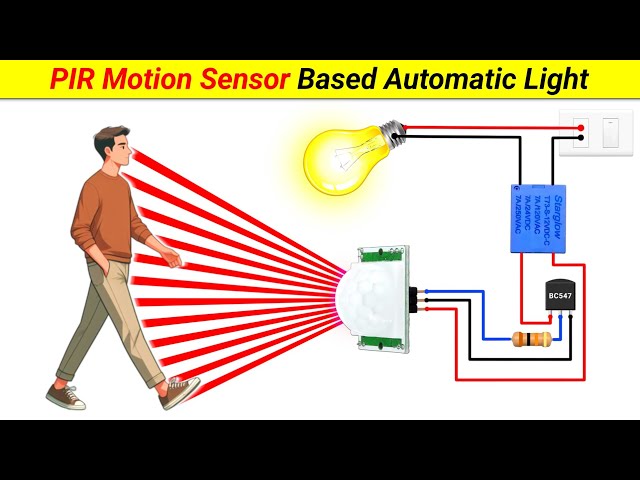 How to make Motion Sensor Automatic 💡without Arduino || SKR Electronics Lab