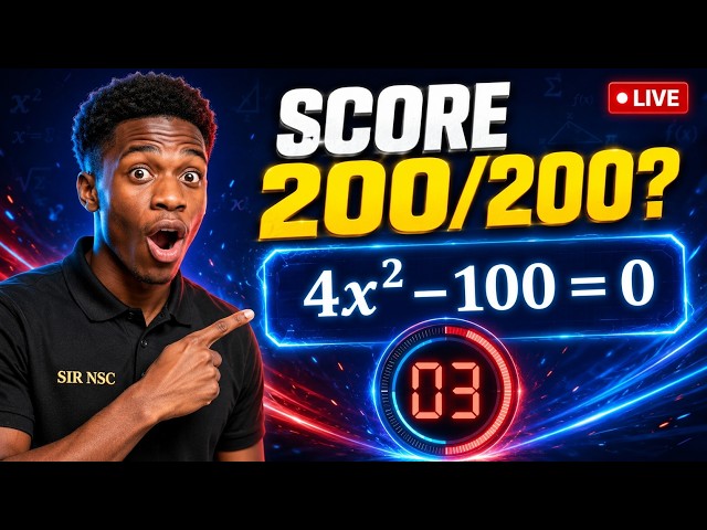 🔴 LIVE Math Challenge: Can You Score 200/200? 🧠🔥  Description