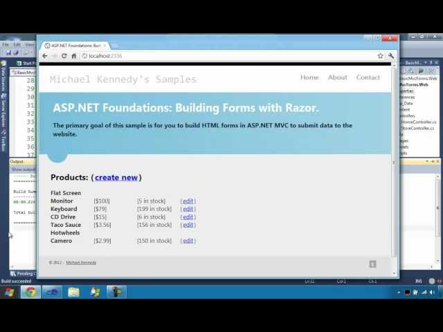 Building ASP.NET MVC Forms with Razor (ASP.NET MVC Foundations Series)