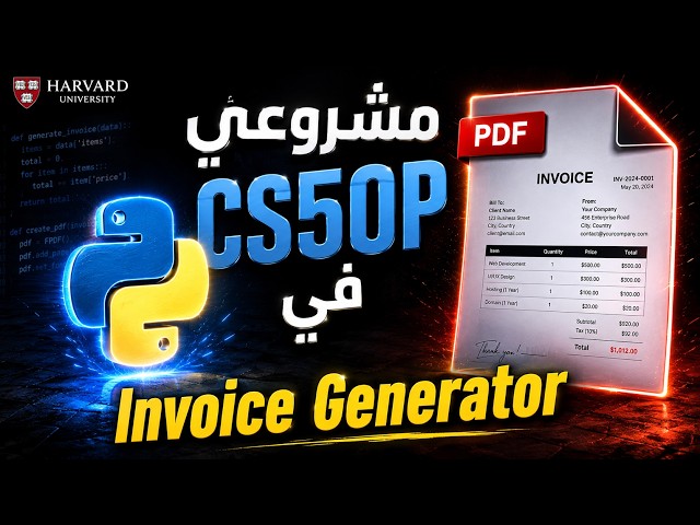 مشروعي النهائي في CS50P | برنامج توليد الفواتير بلغة Python