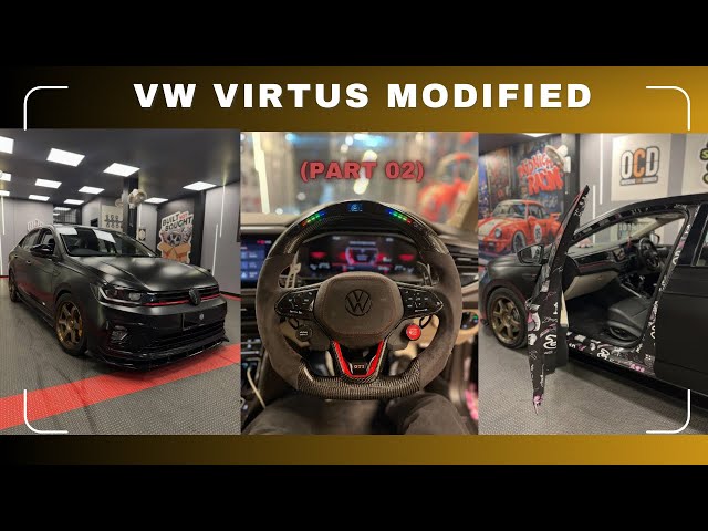 Modified VW Virtus | Wrapped VW Virtus | Virtus Accessories | Virtus Carbon Fiber Steering Wheel