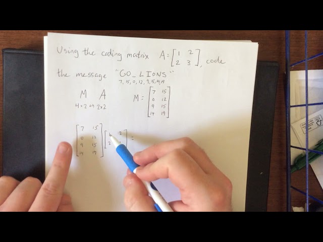 Coding and decoding using matrices