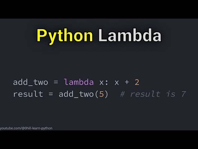 Python Lambda Functions: Anonymous Functions in Python