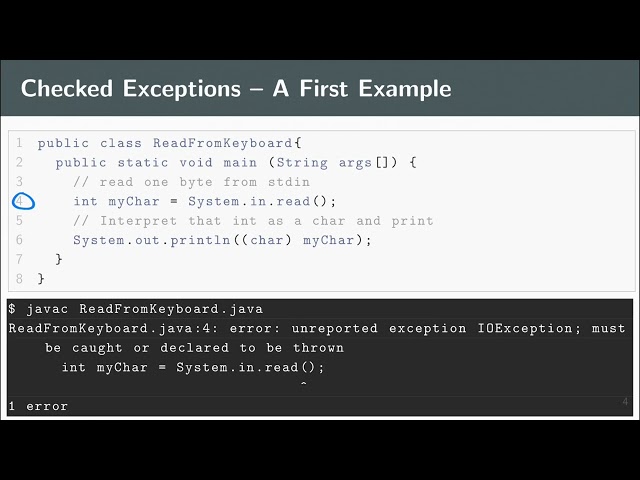 Exceptions in Java