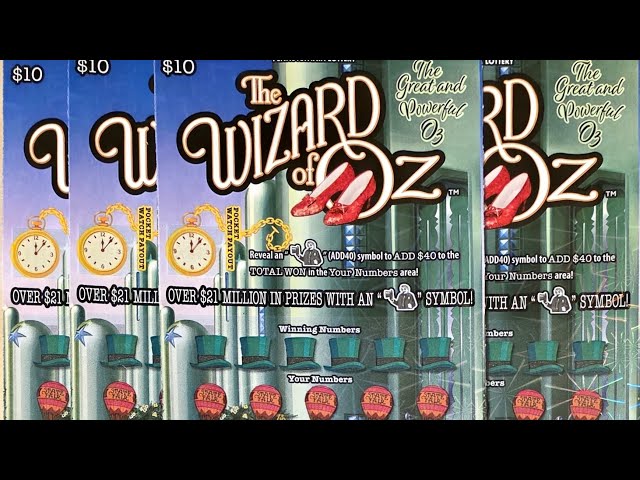 THE WIZARD OF OZ! $40 OF PENNSYLVANIA LOTTERY $10 SCRATCH OFF TICKETS! #lottery #scratch #winner