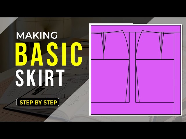 How to Draft a Basic Skirt Pattern | Front, Back & Waistband