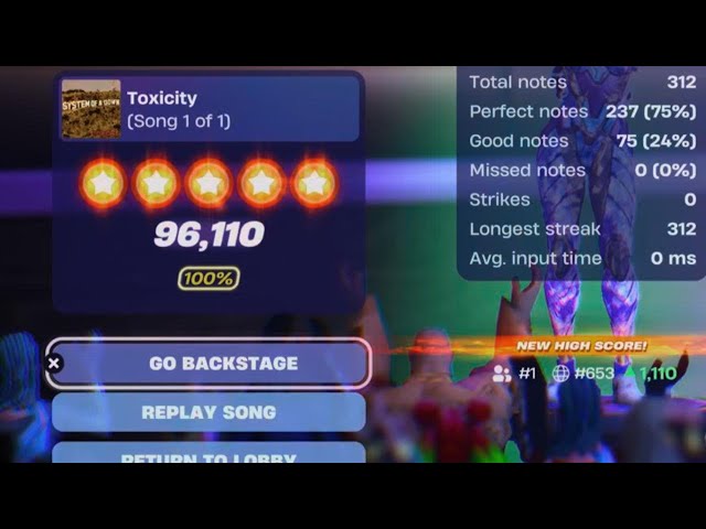 toxicity. 100% tap/vocals