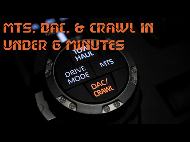 How to use your Tacoma MTS, DAC, and Crawl Control!