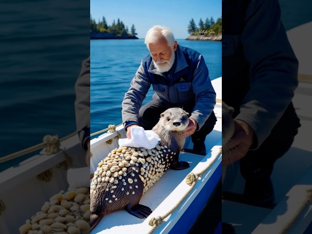 An otter with millions of parasitic barnacles on its body asked an old man for help