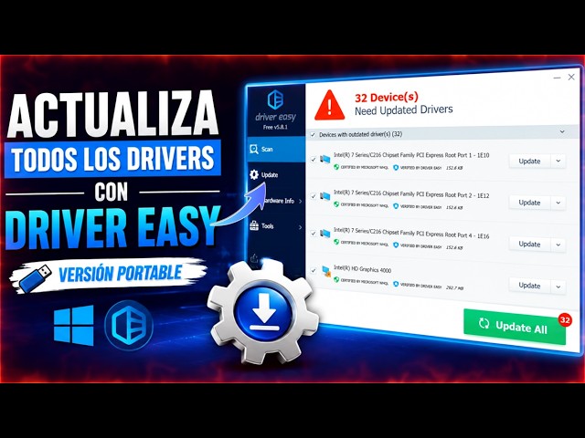 How to Update All Your PC Drivers with Driver Easy Portable for Free 🔥 New Drivers✅