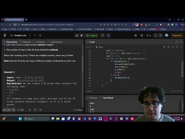 Solving LeetCode Medium | Mistakes Included | C++