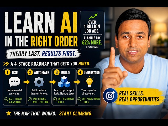 The Right Way to Learn AI in 2026 (Complete Beginner Guide)