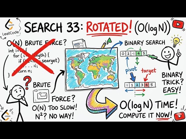 Google Interview Binary Search Problem 🔥 | LeetCode 33 Java