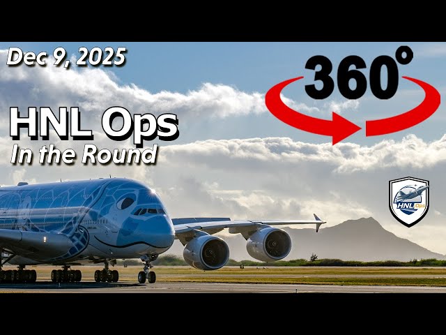 Live 360° Camera at HNL Airport (Reverse Ops Companion Stream) Dec 09 2025
