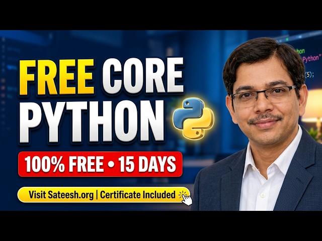 Python Course Online | 100% Free Core Python Training | Sateesh.org | Sateesh Patnaik IT Trainings
