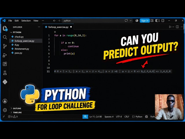 Can You Print Even Numbers 0–10 in Python? 🐍 | Step-by-Step Tutorial